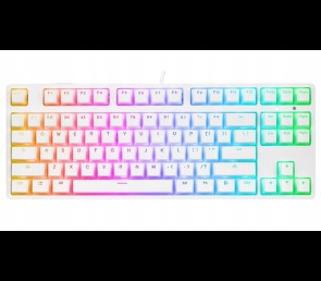 Rampage GHOST Klawiatura mechaniczna TKL biała Huano Red RGB Pudding