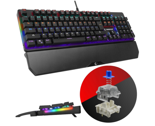 Rampage KB-R86 UMBRA klawiatura mechaniczna gaming RGB Blue Switch czarna