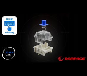 Rampage KB-R86 UMBRA klawiatura mechaniczna gaming RGB Blue Switch czarna