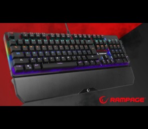 Rampage KB-R86 UMBRA Klawiatura mechaniczna Red Switch RGB czarna gaming