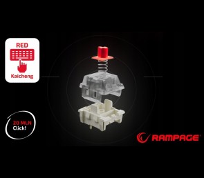Rampage KB-R86 UMBRA Klawiatura mechaniczna Red Switch RGB czarna gaming