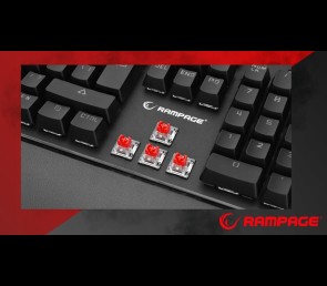 Rampage KB-R86 UMBRA Klawiatura mechaniczna Red Switch RGB czarna gaming