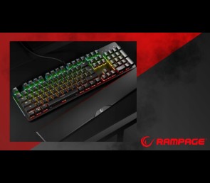 Rampage KB-R86 UMBRA Klawiatura mechaniczna Red Switch RGB czarna gaming