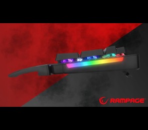 Rampage KB-R86 UMBRA Klawiatura mechaniczna Red Switch RGB czarna gaming