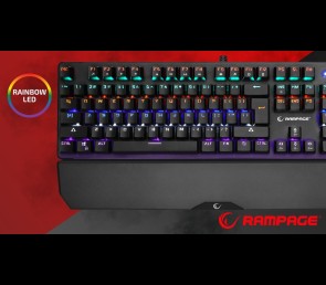 Rampage KB-R86 UMBRA Klawiatura mechaniczna Red Switch RGB czarna gaming