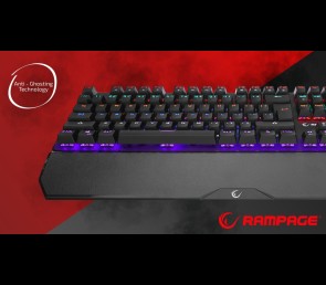 Rampage KB-R86 UMBRA Klawiatura mechaniczna Red Switch RGB czarna gaming