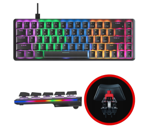 Rampage Klawiatura Mechaniczna REBEL niskoprofilowa gaming podświetlana