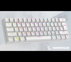 Rampage Plower K60 Klawiatura Mechaniczna biała gamingowa RGB Blue Switch