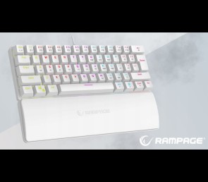 Rampage Plower K60 Klawiatura Mechaniczna biała gamingowa RGB Blue Switch