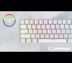Rampage Plower K60 Klawiatura Mechaniczna biała gamingowa RGB Blue Switch