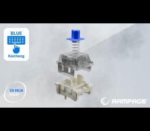 Rampage Plower K60 Klawiatura Mechaniczna biała gamingowa RGB Blue Switch