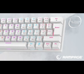 Rampage Plower K60 Klawiatura Mechaniczna biała gamingowa RGB Blue Switch
