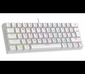 Rampage Plower K60 Klawiatura Mechaniczna biała gamingowa RGB Blue Switch