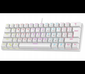 Rampage Plower K60 Klawiatura Mechaniczna biała gamingowa RGB Blue Switch