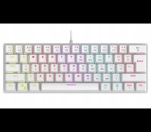 Rampage Plower K60 Klawiatura Mechaniczna biała gamingowa RGB Blue Switch