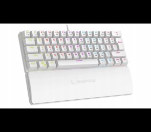 Rampage Plower K60 Klawiatura Mechaniczna biała gamingowa RGB Blue Switch