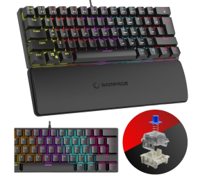 Rampage Plower K60 klawiatura mechaniczna gaming Blue Switch czarna