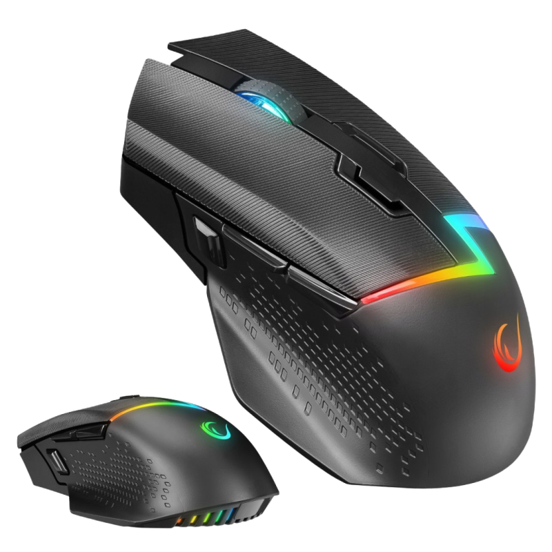 Mysz Rampage DROP M3 gaming bezprzewodowa 1000Hz RGB czarna ergonomiczna Mysz Rampage DROP M3 gaming bezprzewodowa 1000Hz RGB czarna ergonomiczna