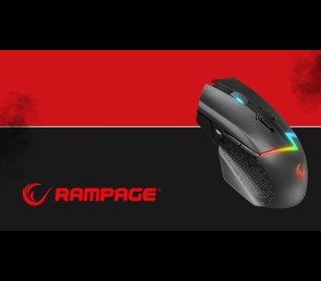 Mysz Rampage DROP M3 gaming bezprzewodowa 1000Hz RGB czarna ergonomiczna