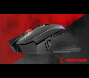 Mysz Rampage DROP M3 gaming bezprzewodowa 1000Hz RGB czarna ergonomiczna