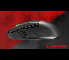 Mysz Rampage DROP M3 gaming bezprzewodowa 1000Hz RGB czarna ergonomiczna