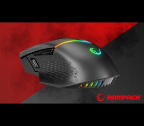 Mysz Rampage DROP M3 gaming bezprzewodowa 1000Hz RGB czarna ergonomiczna