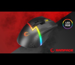 Mysz Rampage DROP M3 gaming bezprzewodowa 1000Hz RGB czarna ergonomiczna