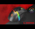 Mysz Rampage DROP M3 gaming bezprzewodowa 1000Hz RGB czarna ergonomiczna Mysz Rampage DROP M3 gaming bezprzewodowa 1000Hz RGB czarna ergonomiczna