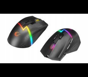 Mysz Rampage DROP M3 gaming bezprzewodowa 1000Hz RGB czarna ergonomiczna