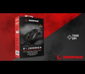 Mysz Rampage X-JAMMER V2 RGB 12800 DPI gaming wydajna makro