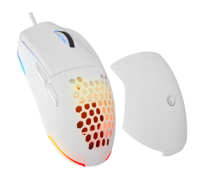 Rampage BLINK myszka gamingowa 12800 DPI RGB ergonomiczna biała