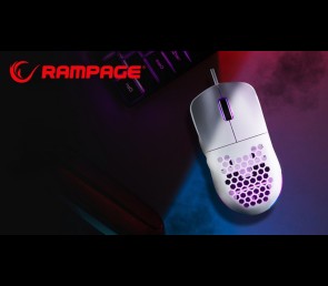 Rampage BLINK myszka gamingowa 12800 DPI RGB ergonomiczna biała