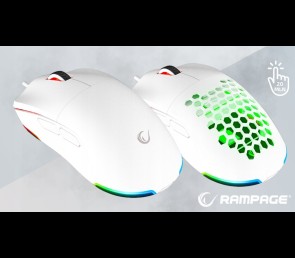 Rampage BLINK myszka gamingowa 12800 DPI RGB ergonomiczna biała