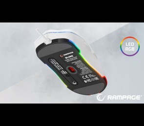 Rampage BLINK myszka gamingowa 12800 DPI RGB ergonomiczna biała