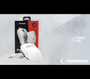 Rampage BLINK myszka gamingowa 12800 DPI RGB ergonomiczna biała