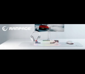 Rampage BLINK myszka gamingowa 12800 DPI RGB ergonomiczna biała