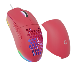 Rampage BLINK myszka gamingowa 12800 DPI RGB różowa ergonomiczna