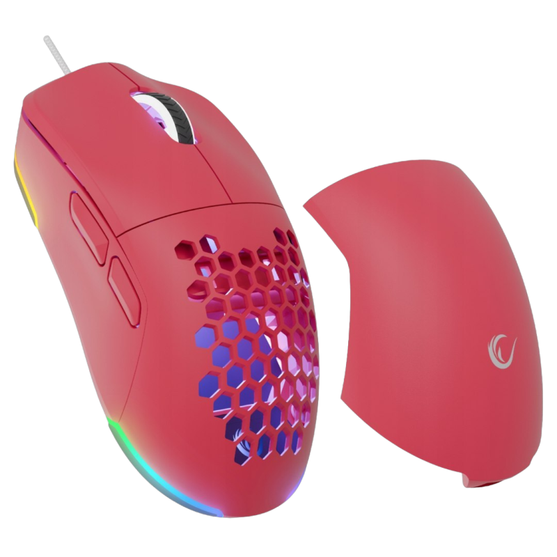 Rampage BLINK myszka gamingowa 12800 DPI RGB różowa ergonomiczna Rampage BLINK myszka gamingowa 12800 DPI RGB różowa ergonomiczna