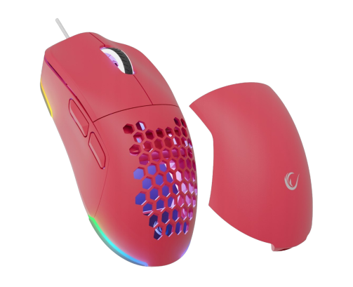 Rampage BLINK myszka gamingowa 12800 DPI RGB różowa ergonomiczna