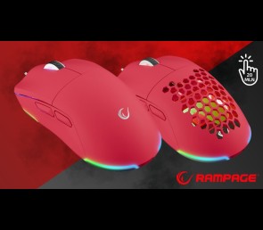 Rampage BLINK myszka gamingowa 12800 DPI RGB różowa ergonomiczna
