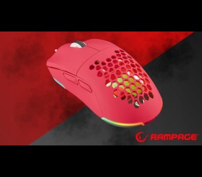 Rampage BLINK myszka gamingowa 12800 DPI RGB różowa ergonomiczna