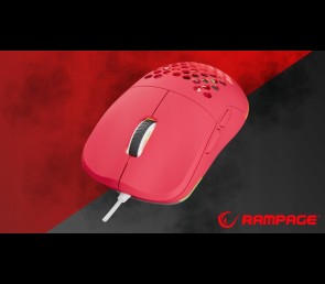 Rampage BLINK myszka gamingowa 12800 DPI RGB różowa ergonomiczna