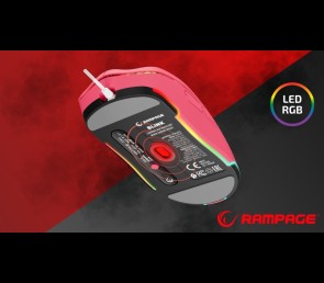 Rampage BLINK myszka gamingowa 12800 DPI RGB różowa ergonomiczna