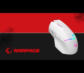 Rampage DROP M3 mysz bezprzewodowa gaming 1000Hz RGB biała
