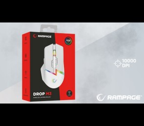 Rampage DROP M3 mysz bezprzewodowa gaming 1000Hz RGB biała