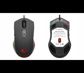 Rampage Mysz SPEAR V2 gamingowa RGB 12800 DPI 1kHz makro