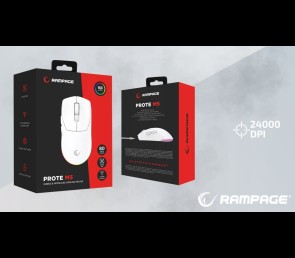 Rampage Prote M5 mysz bezprzewodowa gaming 24000 DPI 1000 Hz lekka RGB