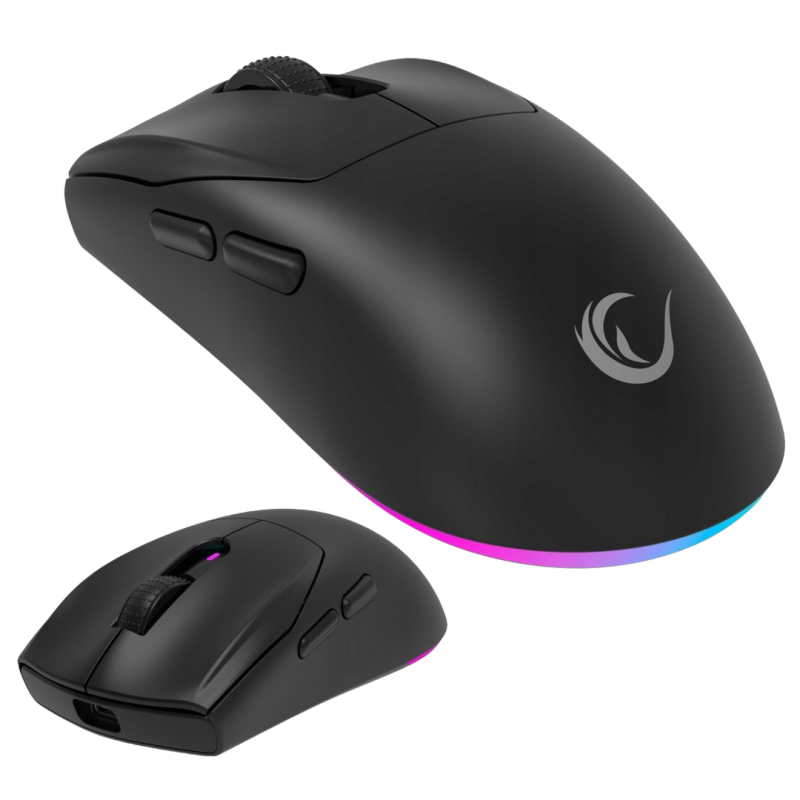 Rampage Prote M5 mysz gamingowa bezprzewodowa 24000 DPI 1000Hz RGB czarna Rampage Prote M5 mysz gamingowa bezprzewodowa 24000 DPI 1000Hz RGB czarna