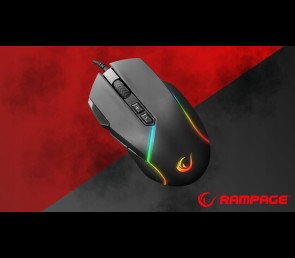 Rampage SMX G39 Comfort myszka gamingowa 12800 DPI programowalna RGB czarna
