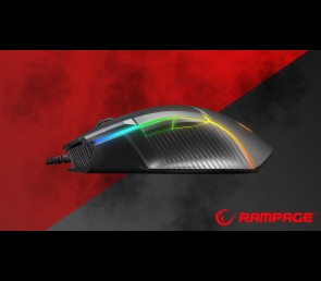 Rampage SMX G39 Comfort myszka gamingowa 12800 DPI programowalna RGB czarna